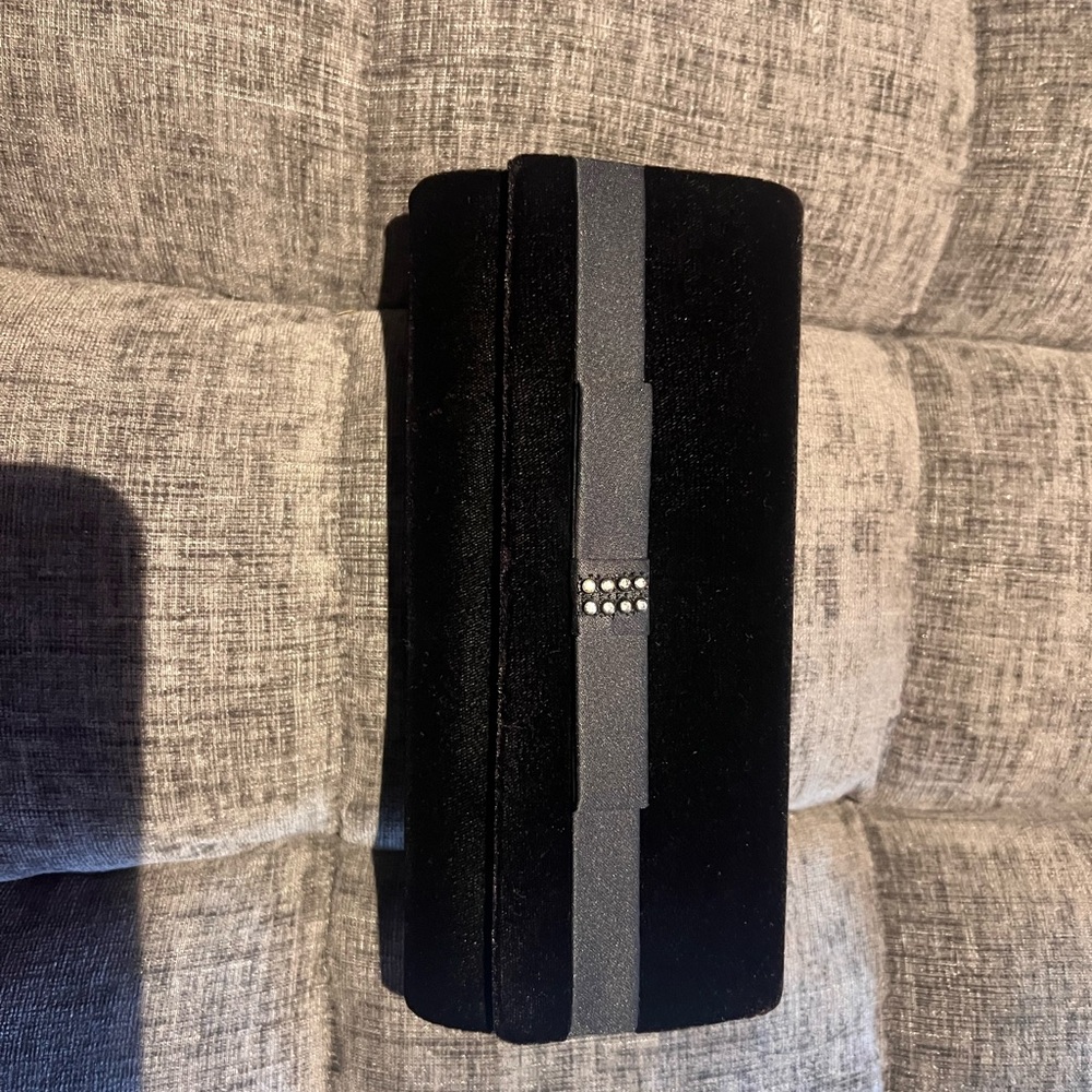 Velvet Black Clutch Bag